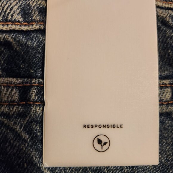 Good American Indigo Good Extreme Barrel Jeans10 NWT - Picture 2 of 8